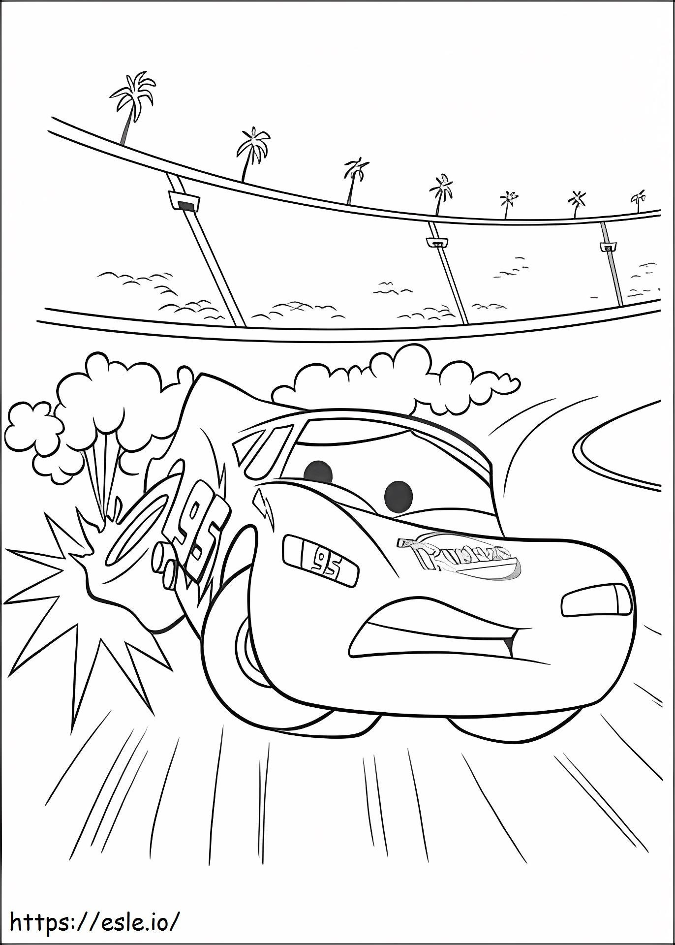 1532921417 Mcqueen In Trouble A4 coloring page