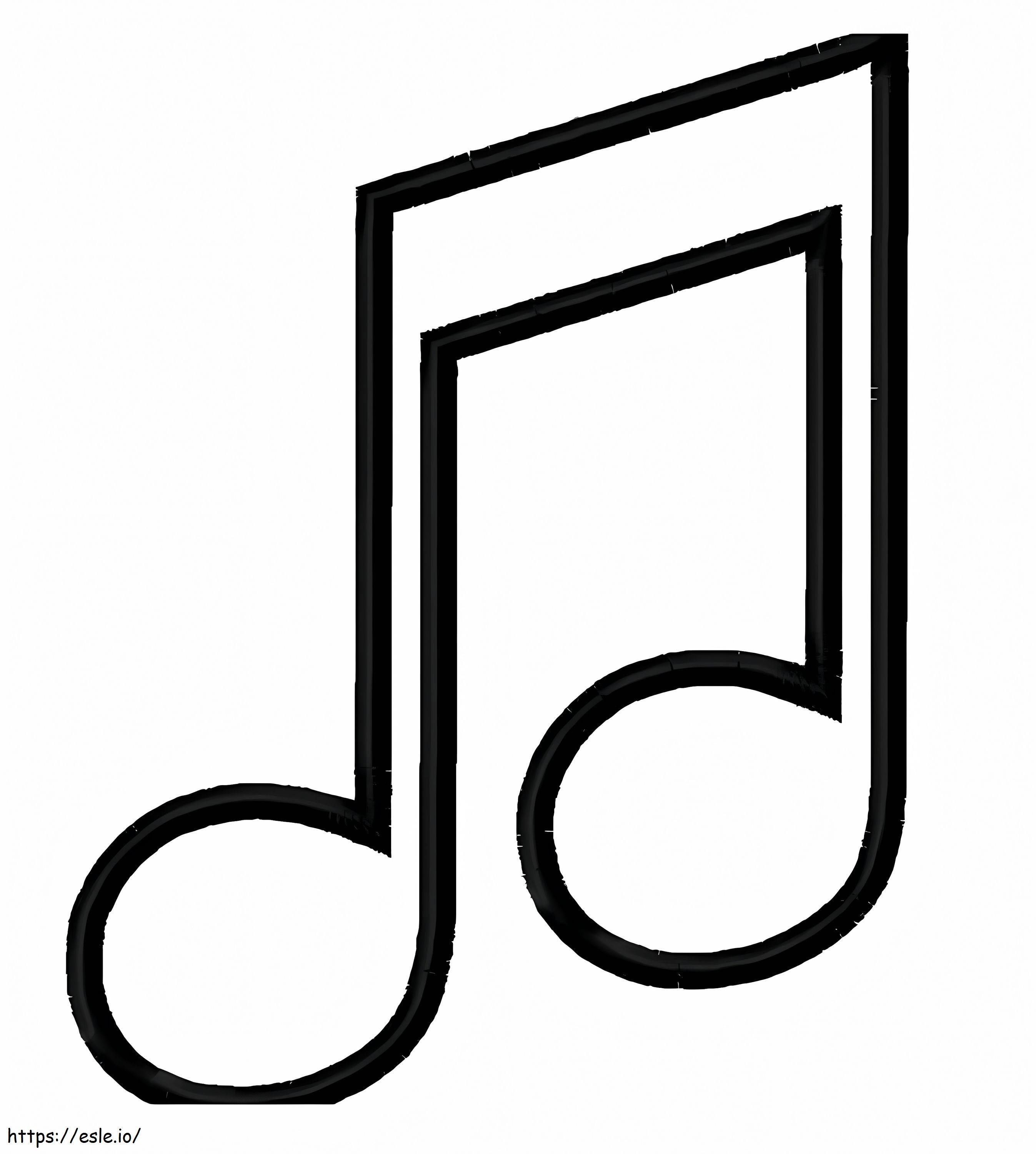Simple Musical Note coloring page