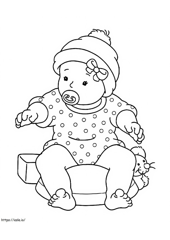 Coloriage Baby-sitting avec la souris à imprimer dessin