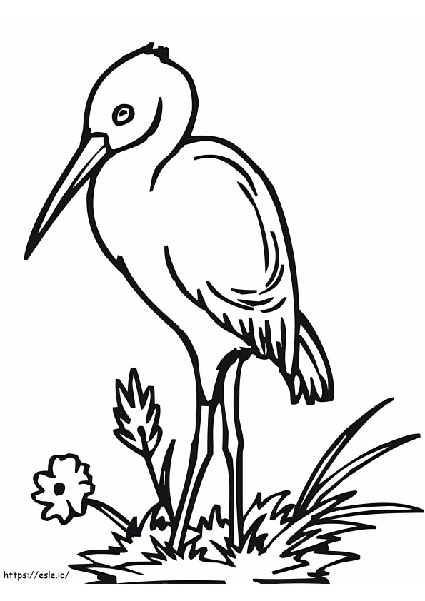 Cute Stork coloring page