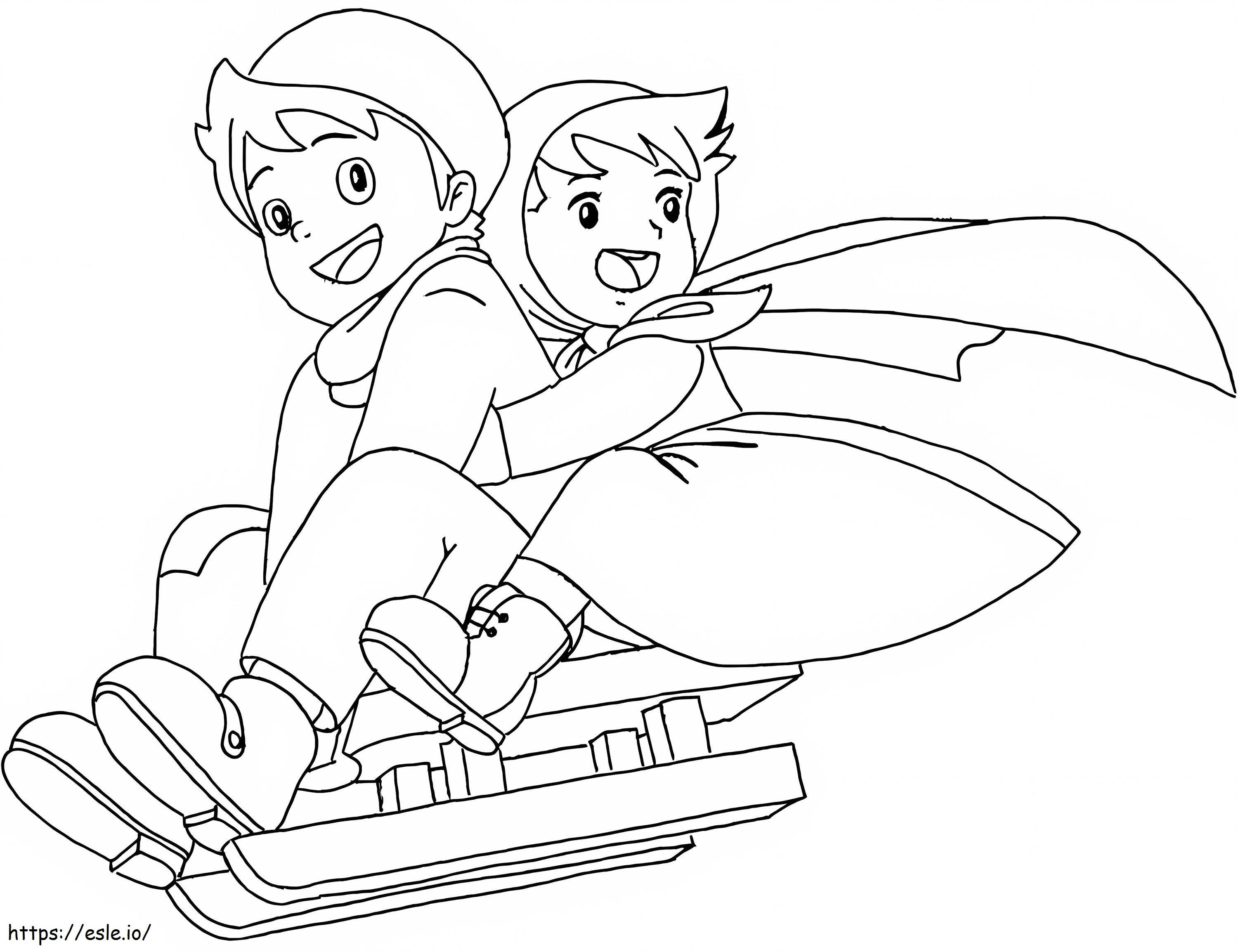 Peter And Heidi coloring page