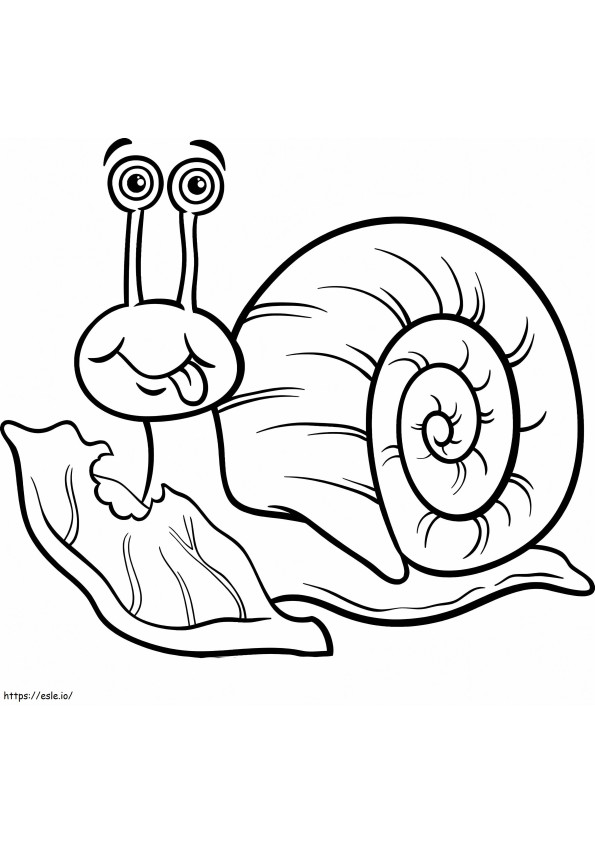 Coloriage Feuille mangeant un escargot à imprimer dessin