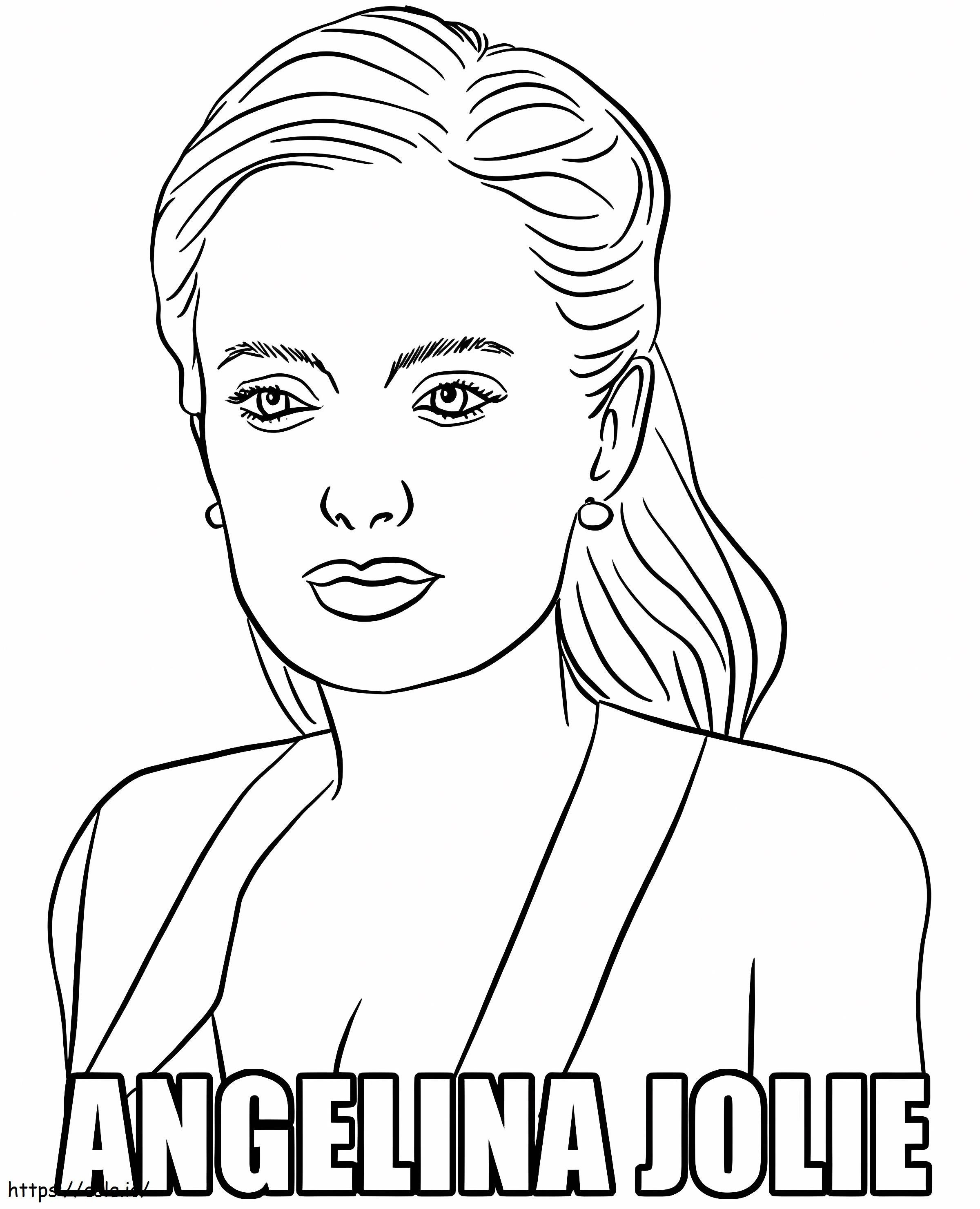 Free Printable Angelina Jolie coloring page