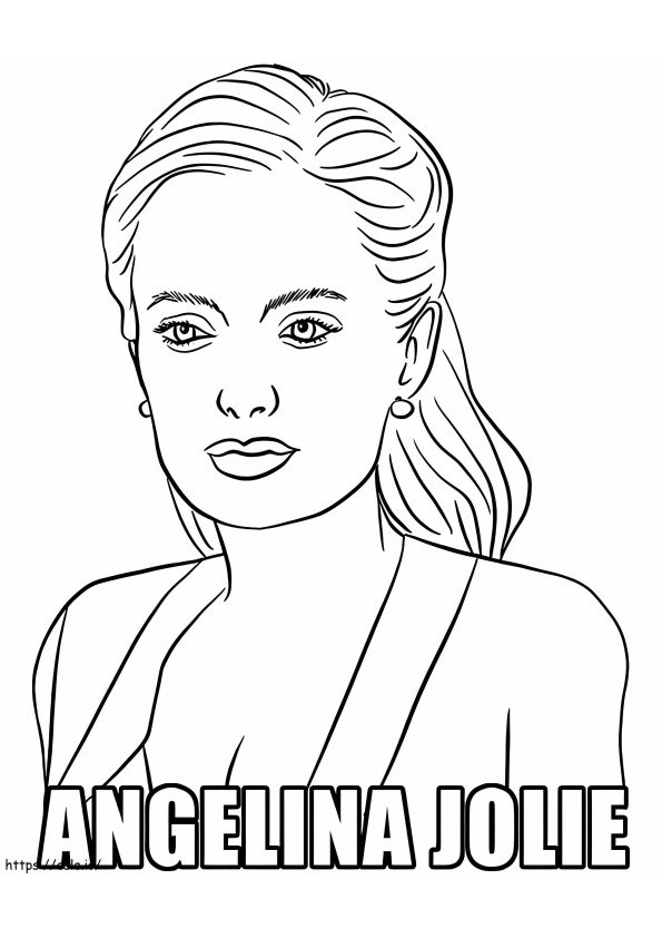 Coloriage Angelina Jolie imprimable gratuitement à imprimer dessin