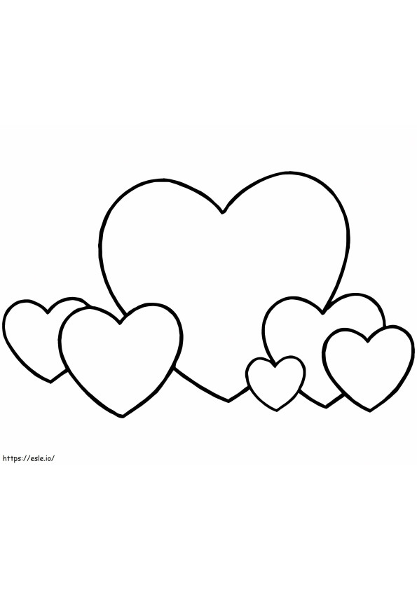 Coloriage Coeurs faciles à imprimer dessin