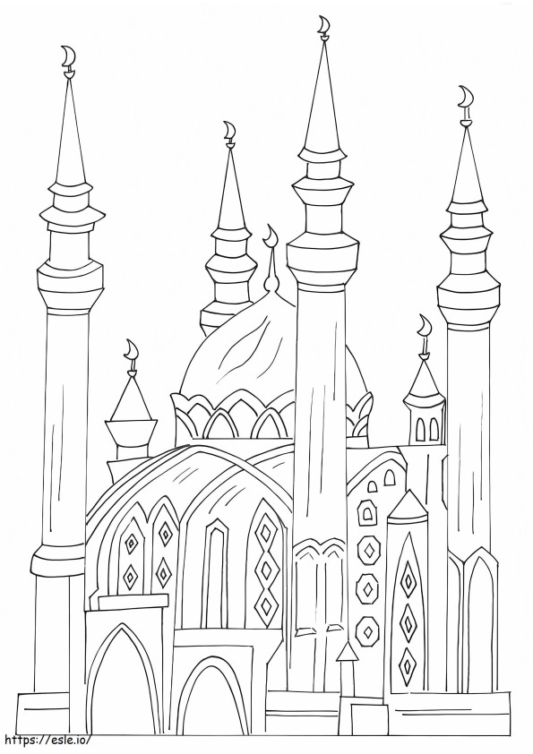 Mosque To Color coloring page