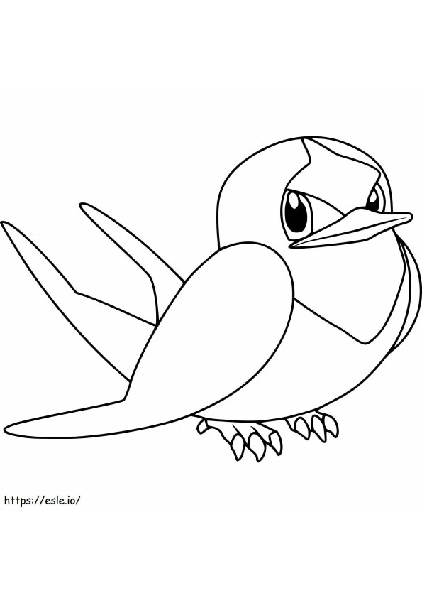 Printable Taillow Pokemon coloring page