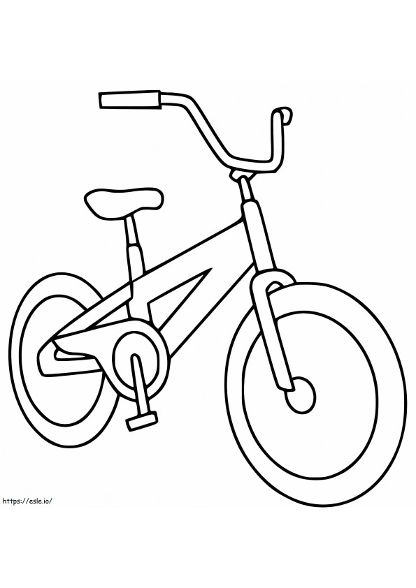Bicicleta muito fácil para colorir
