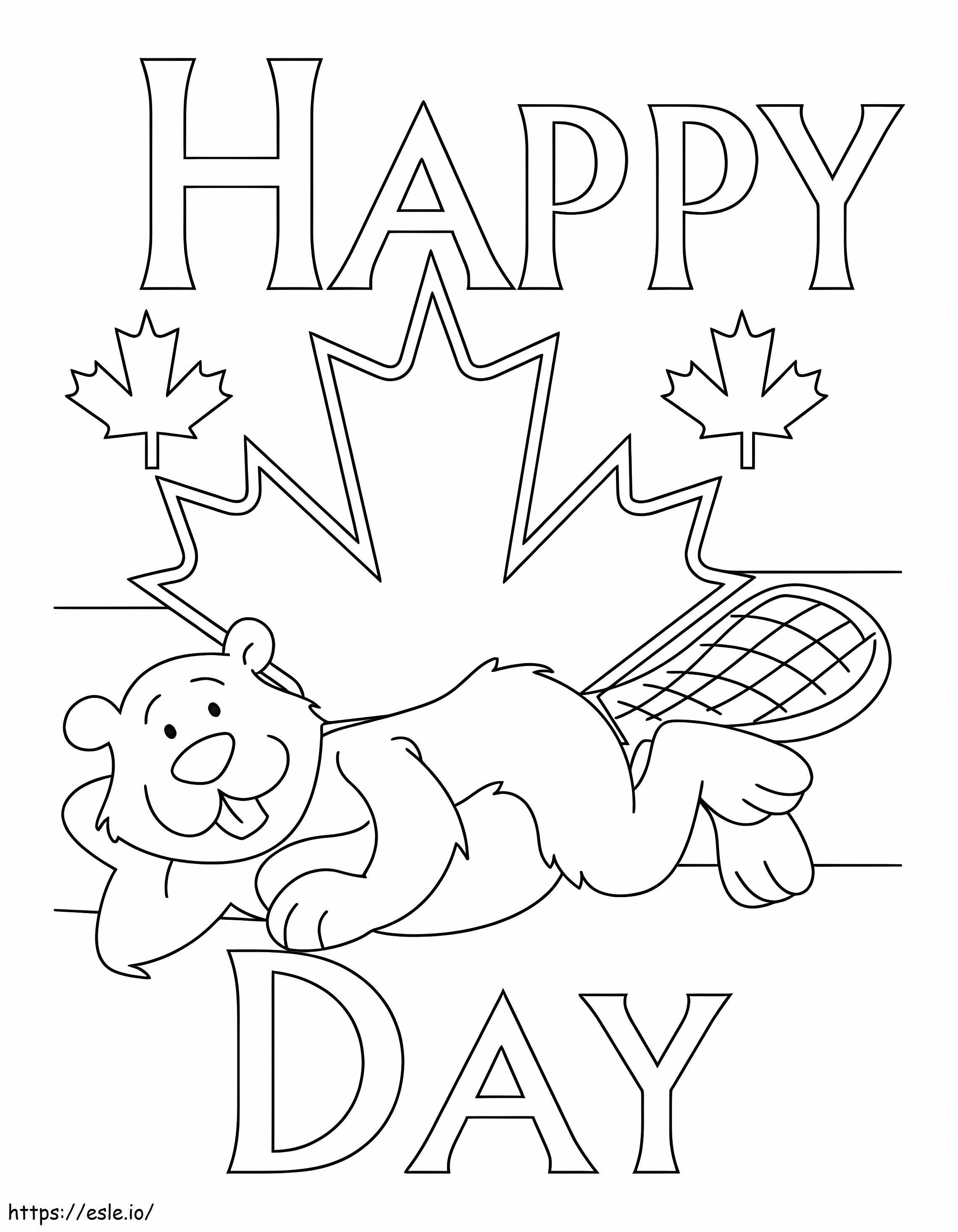 Printable Canada Day coloring page