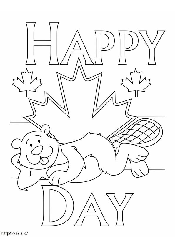 Dia do Canadá para impressão para colorir