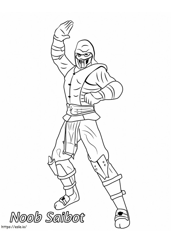 Coloriage Noob Saiboot Mortal Kombat à imprimer dessin