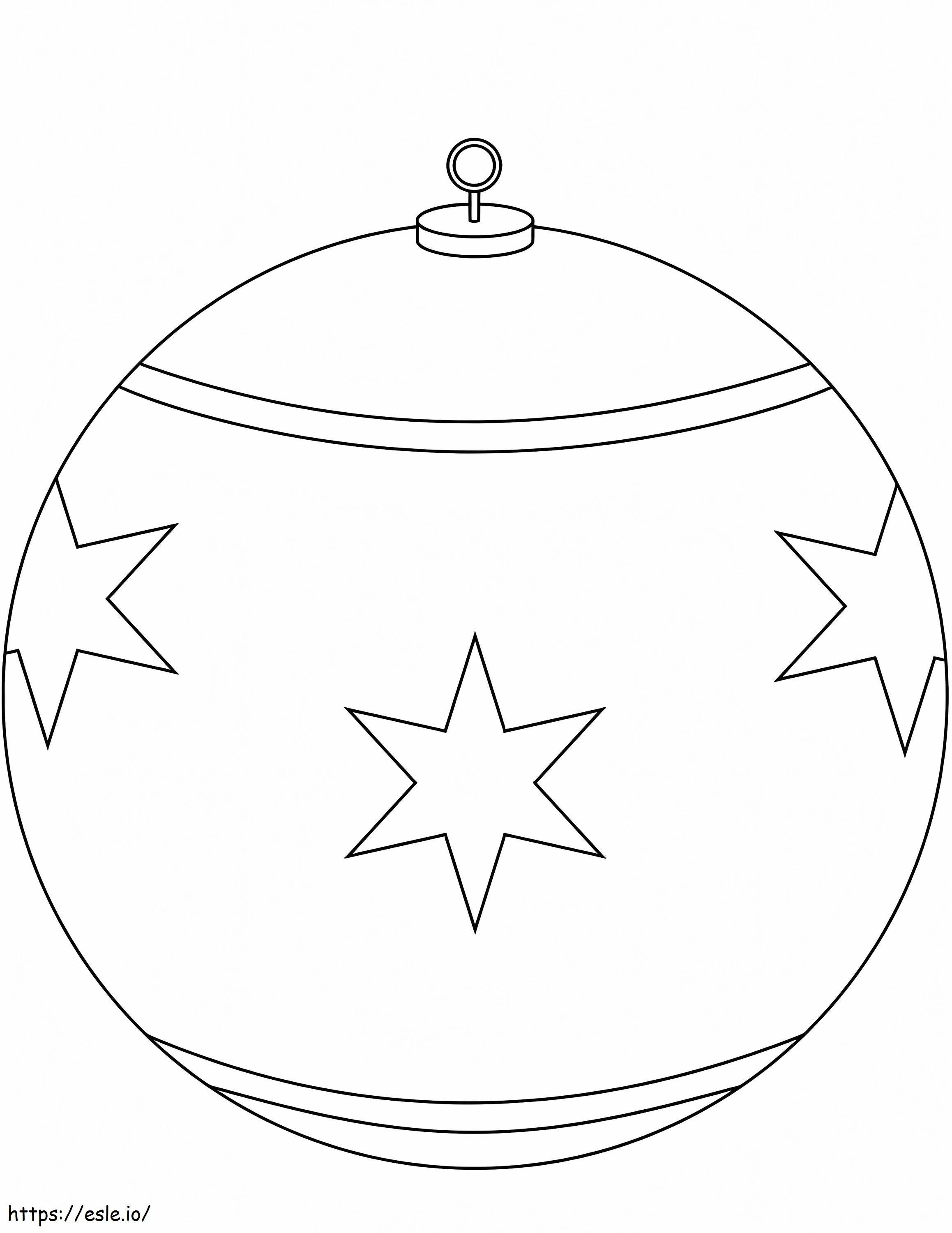 Round Christmas Ornament coloring page