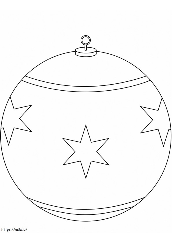 Round Christmas Ornament coloring page