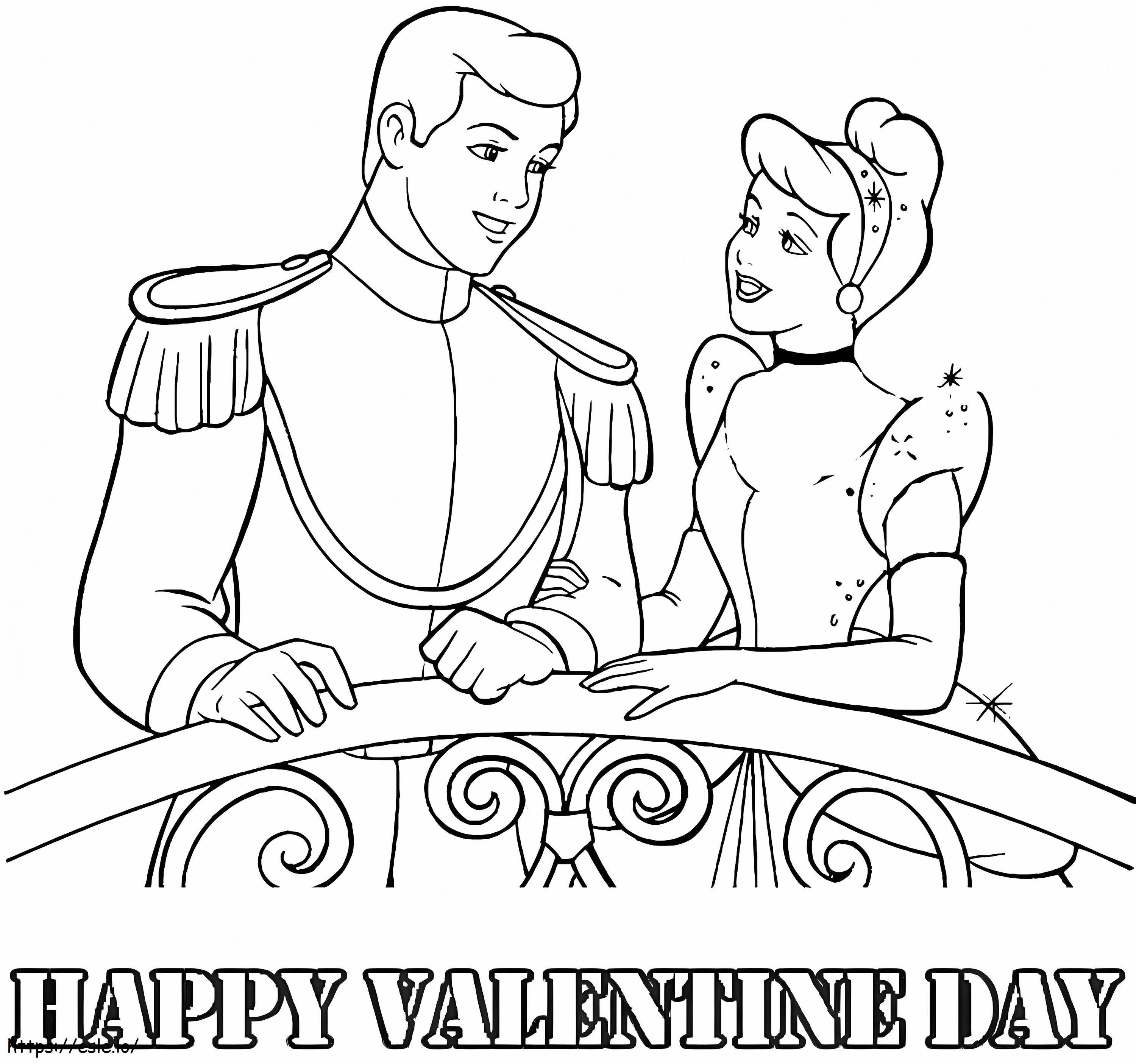 Prinatble Disney Valentine coloring page