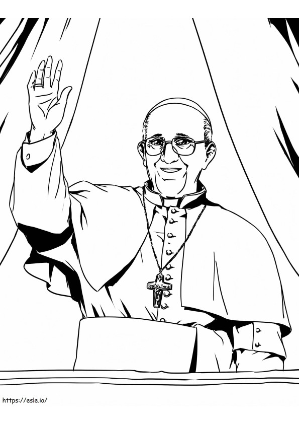 Bevrijd paus Franciscus kleurplaat