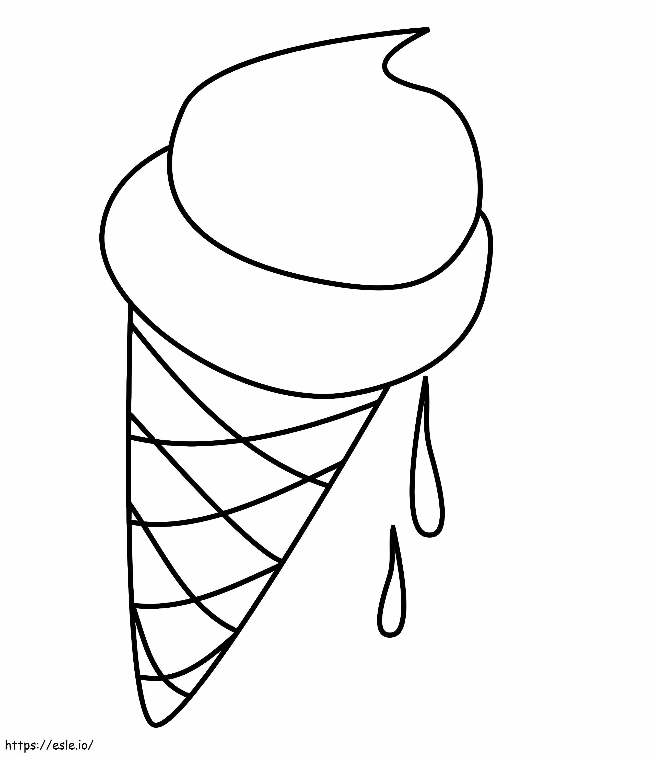 Very Simple Ice Cream coloring page