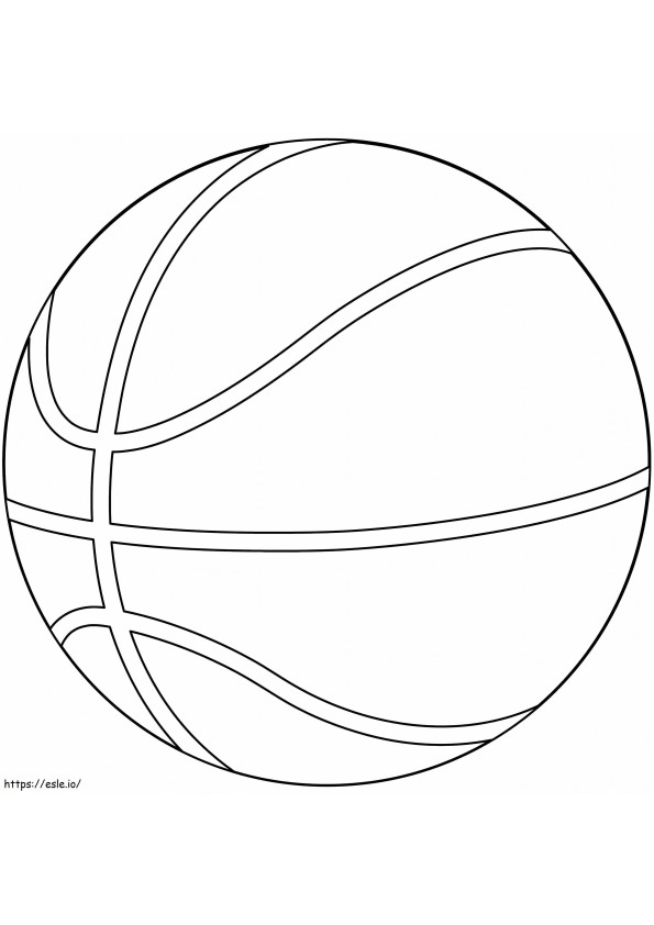 1559608888 Basketball Ball A4 coloring page
