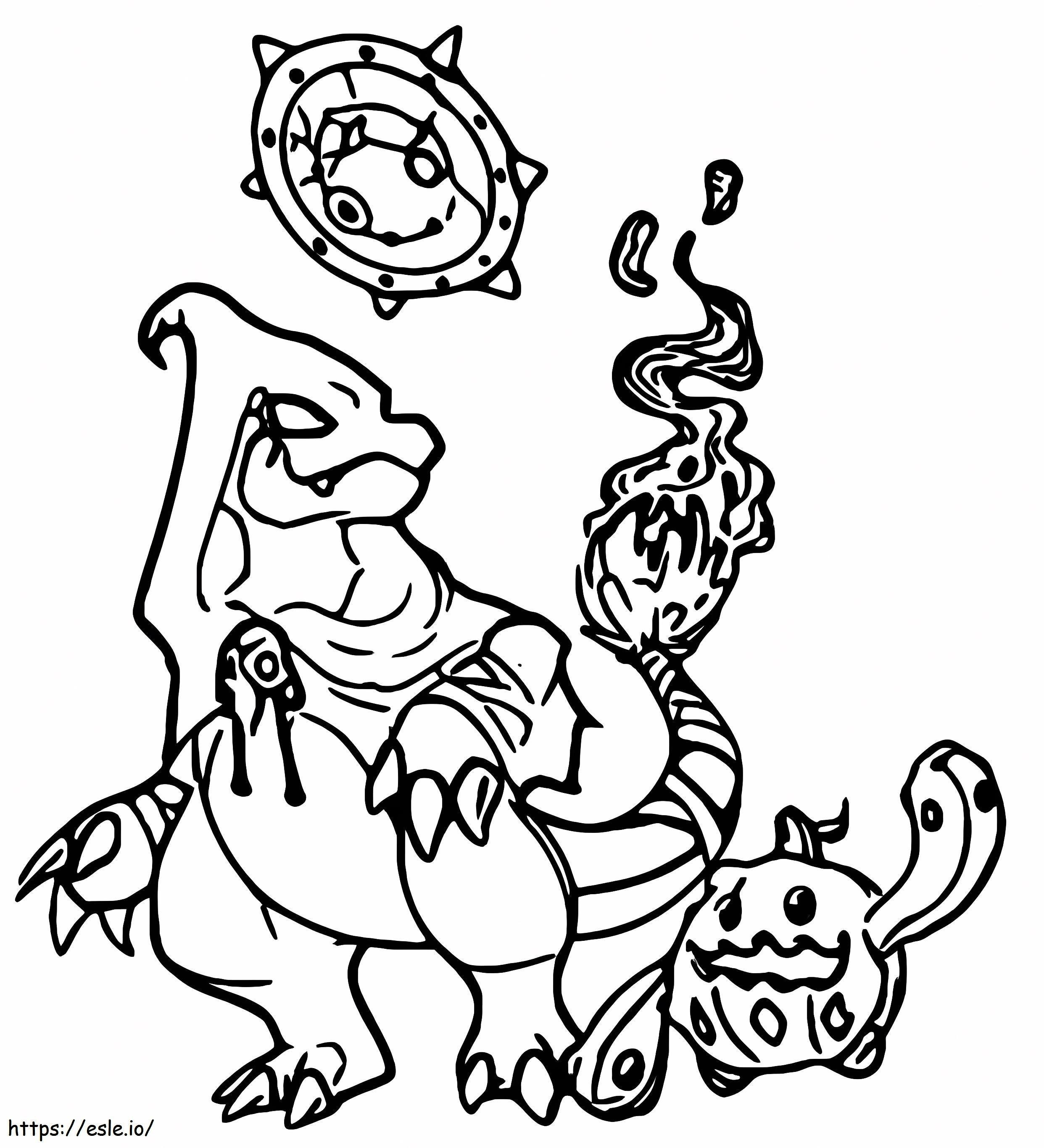 Halloween Charmeleon coloring page