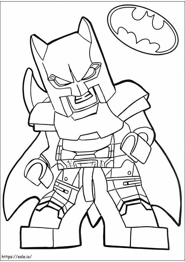 Batman arrabbiato di Lego da colorare