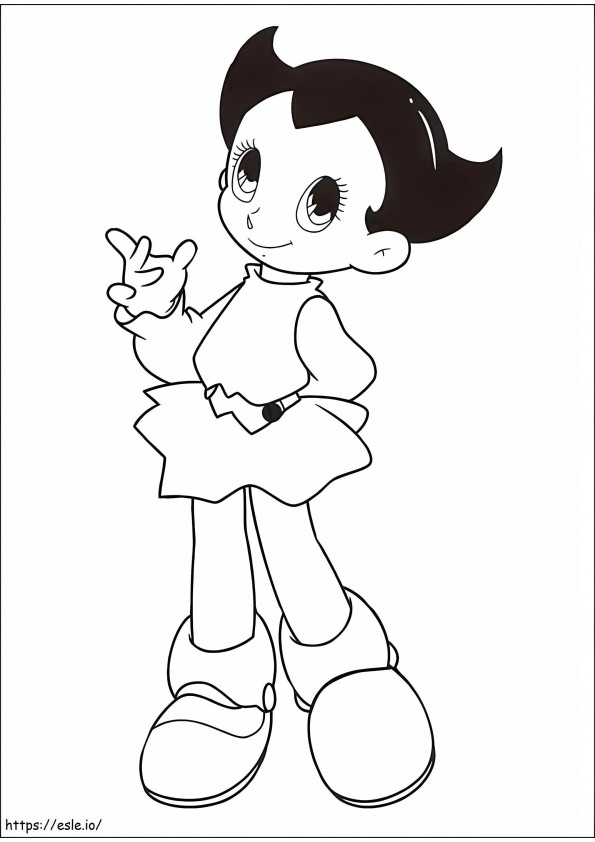 Coloriage 1533605034 Uran d'Astro Boy A4 à imprimer dessin