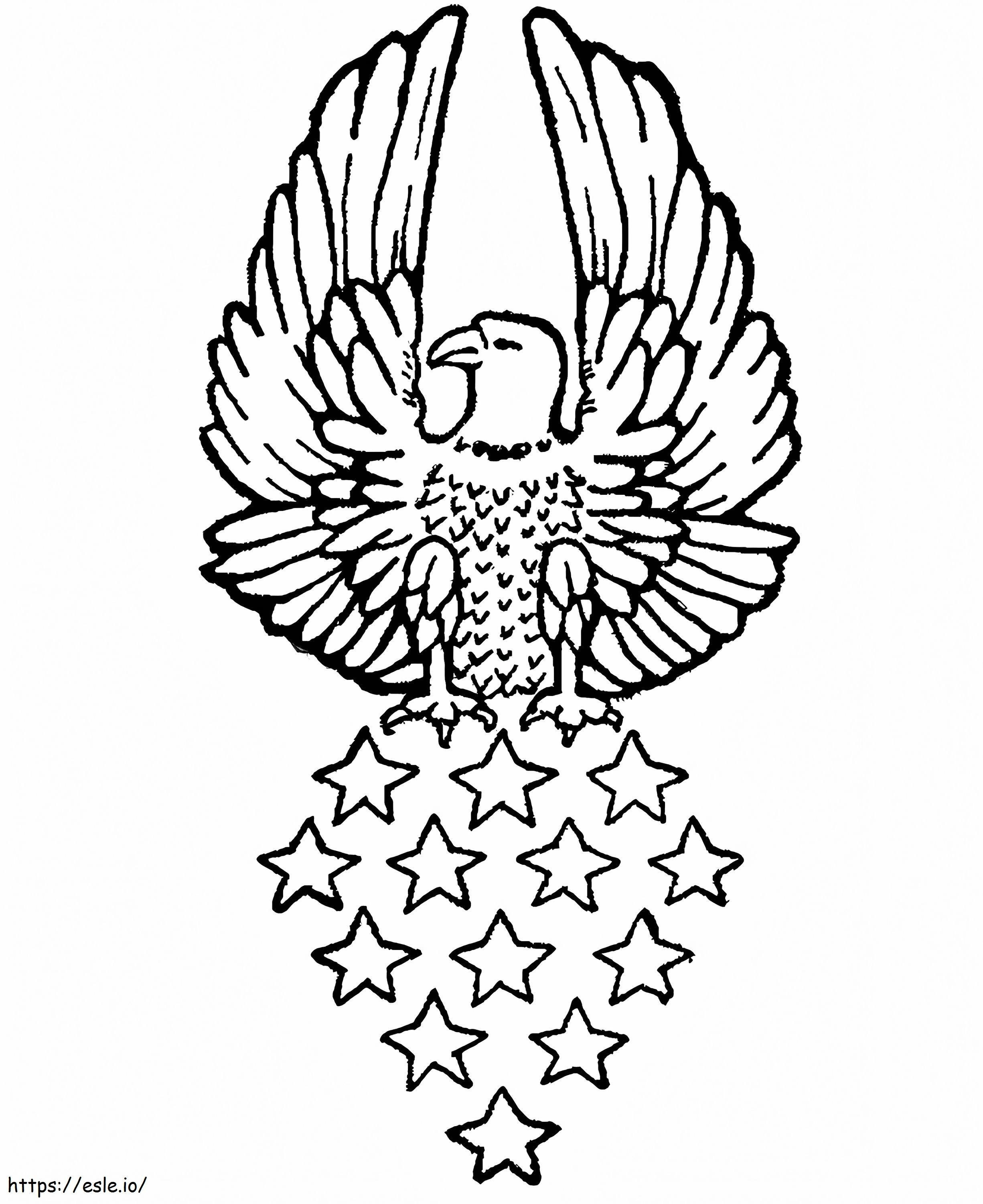 Coloriage Coloriage aigle et étoile à imprimer dessin