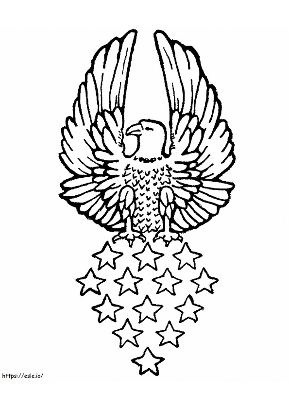 Coloriage Coloriage aigle et étoile à imprimer dessin
