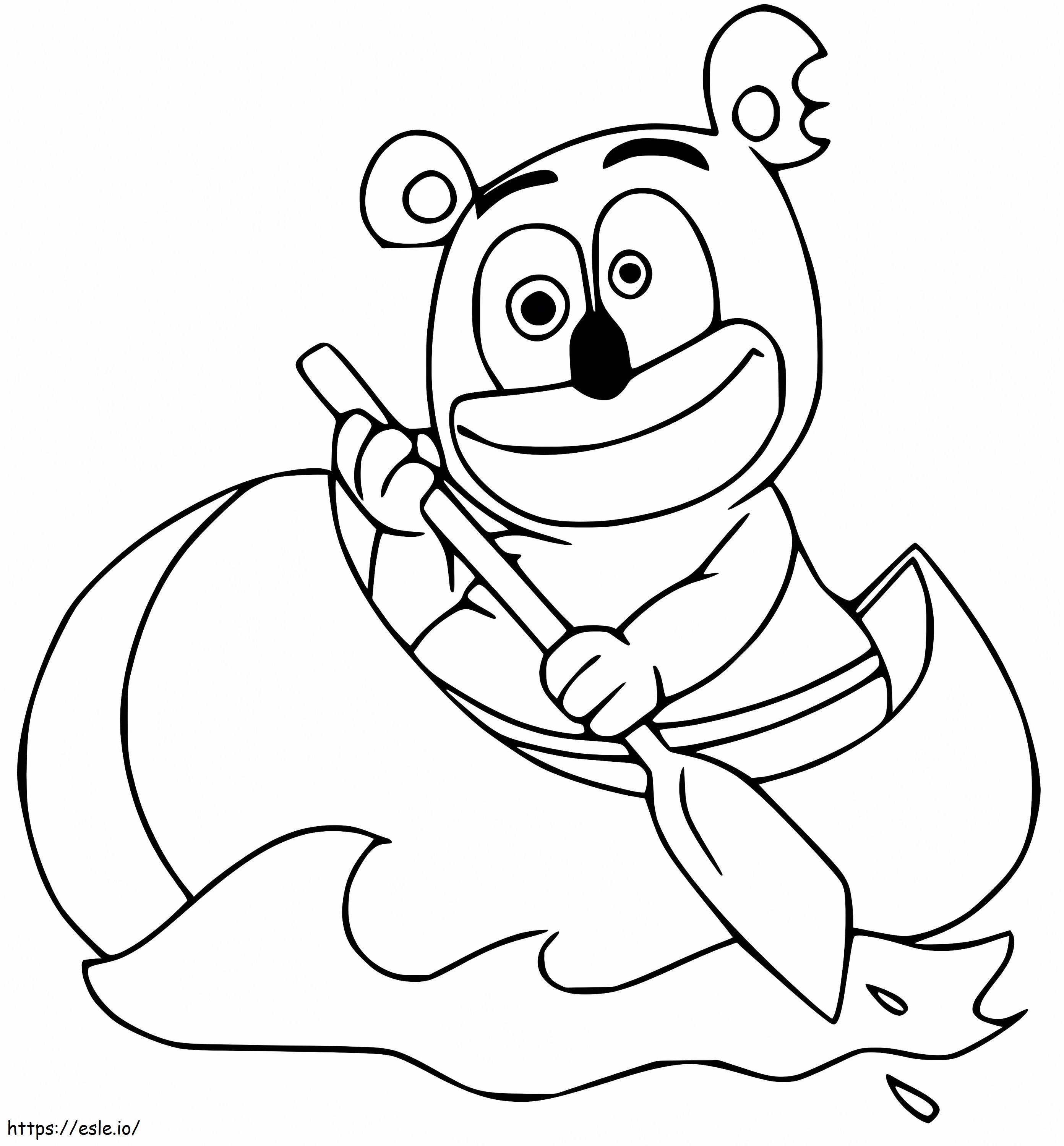 Coloriage Joyeux ours gommeux à imprimer dessin