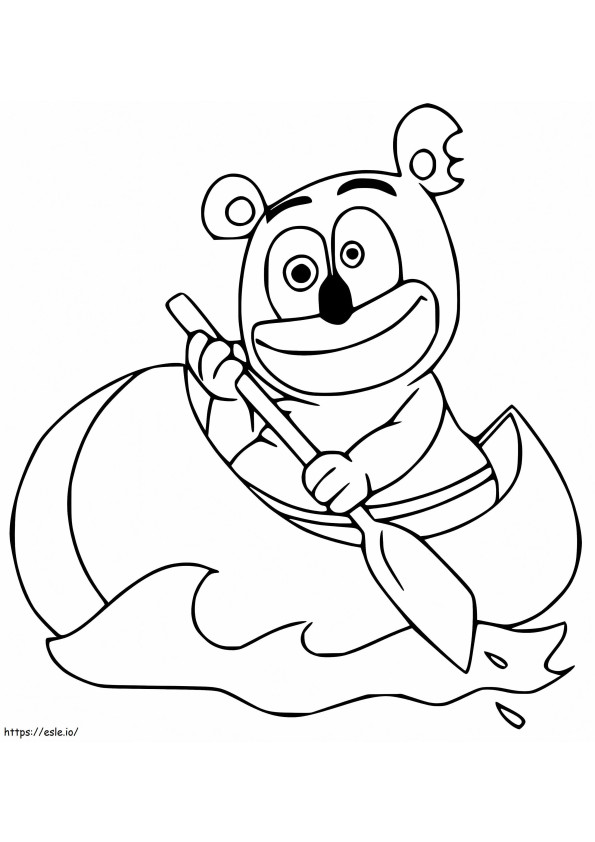 Happy Gummy Bear coloring page