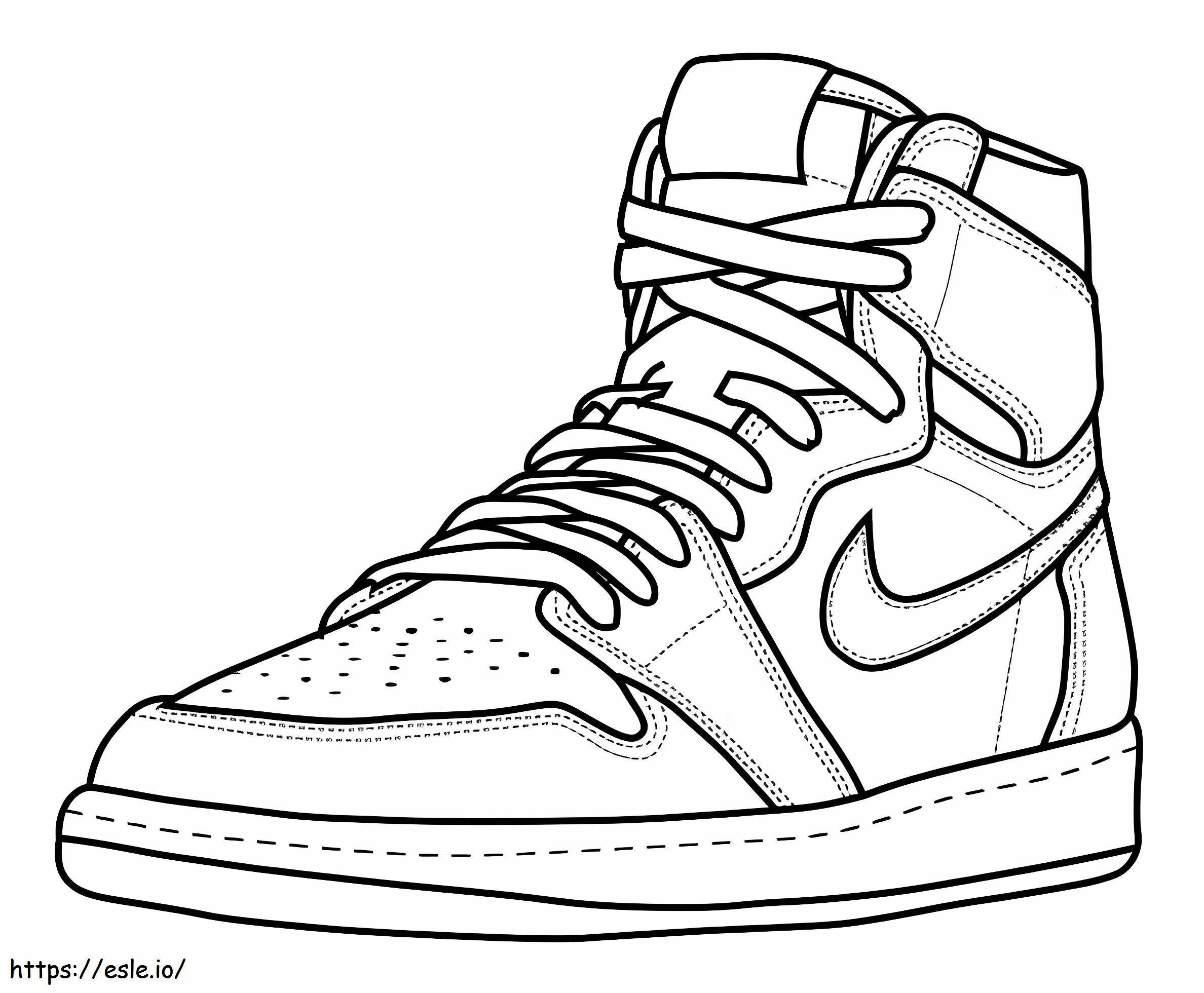 Sneaker Jordan 1 coloring page