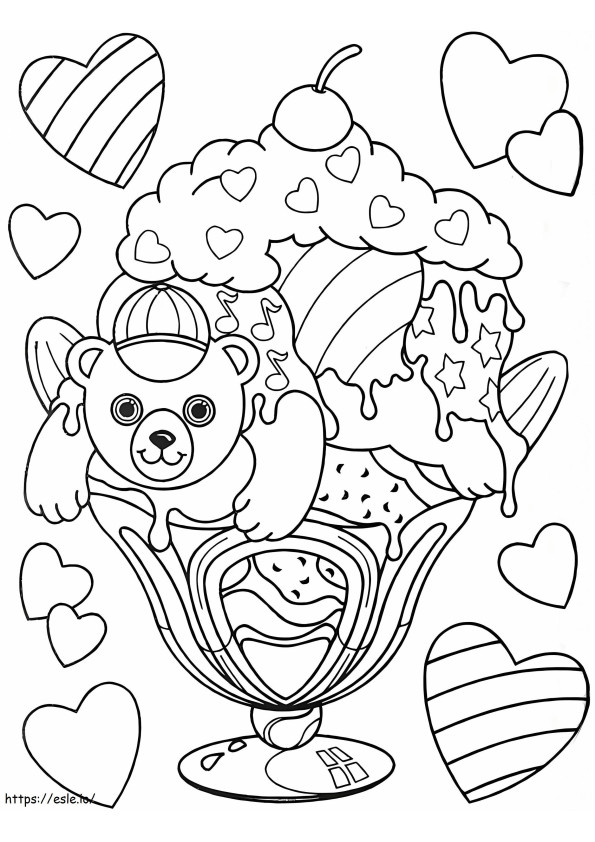 1566373029 Hollywood Bear Lisa Frank A4 coloring page