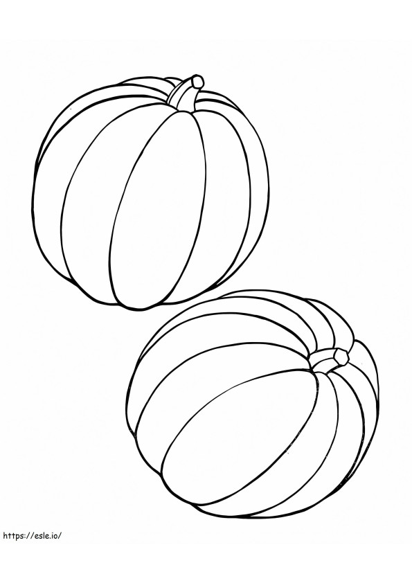 Two Pumpkins coloring page