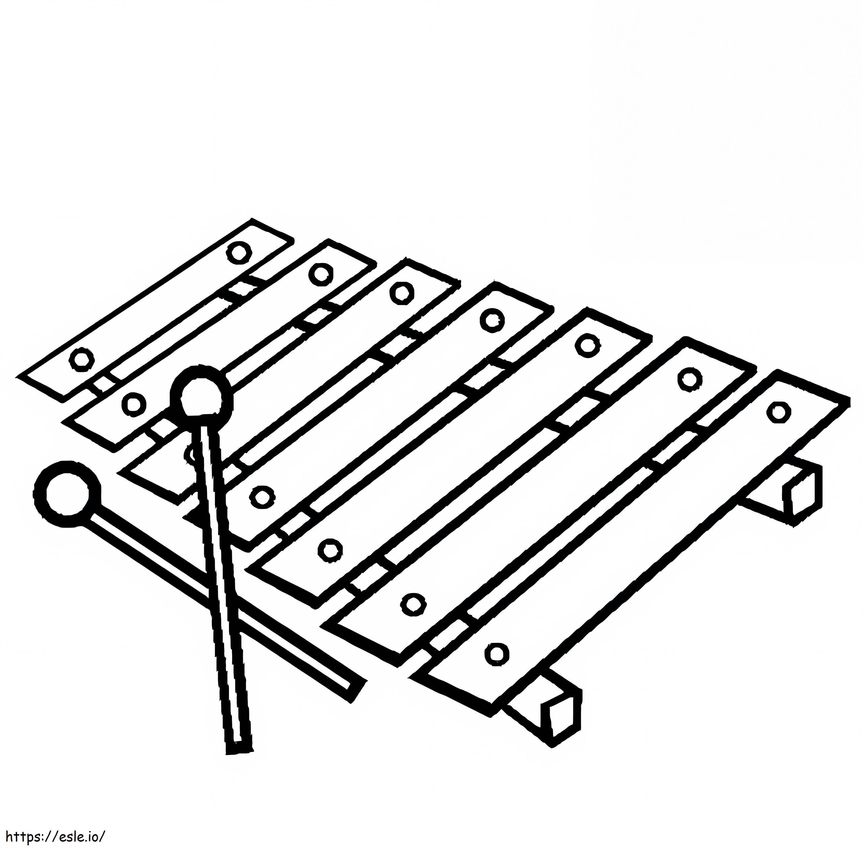 Xylophone Cartoon coloring page