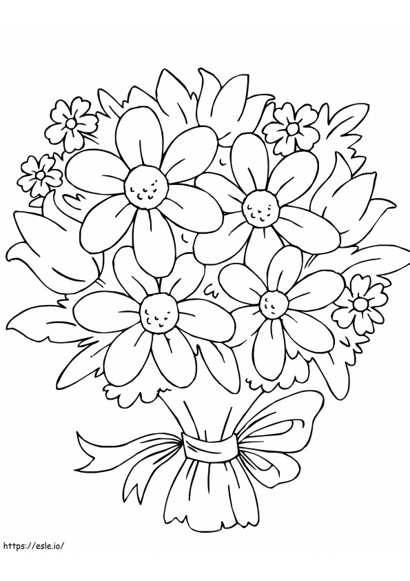 Simple Bouquet coloring page