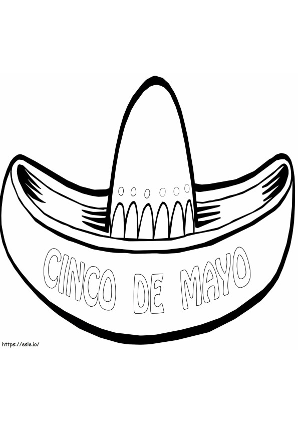 Cinco De Mayon hattu värityskuva
