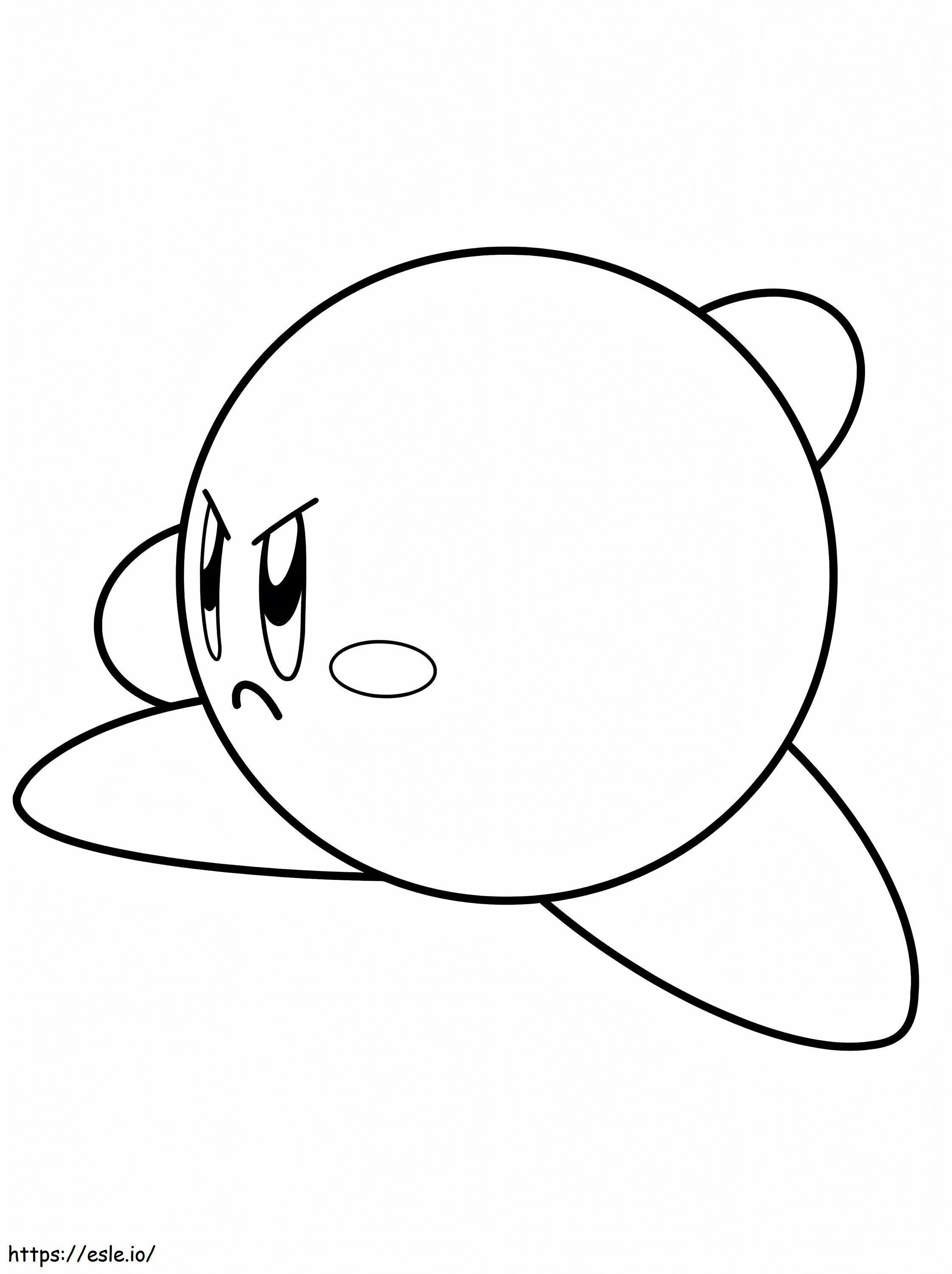 Kirby En Colere Coloring Page