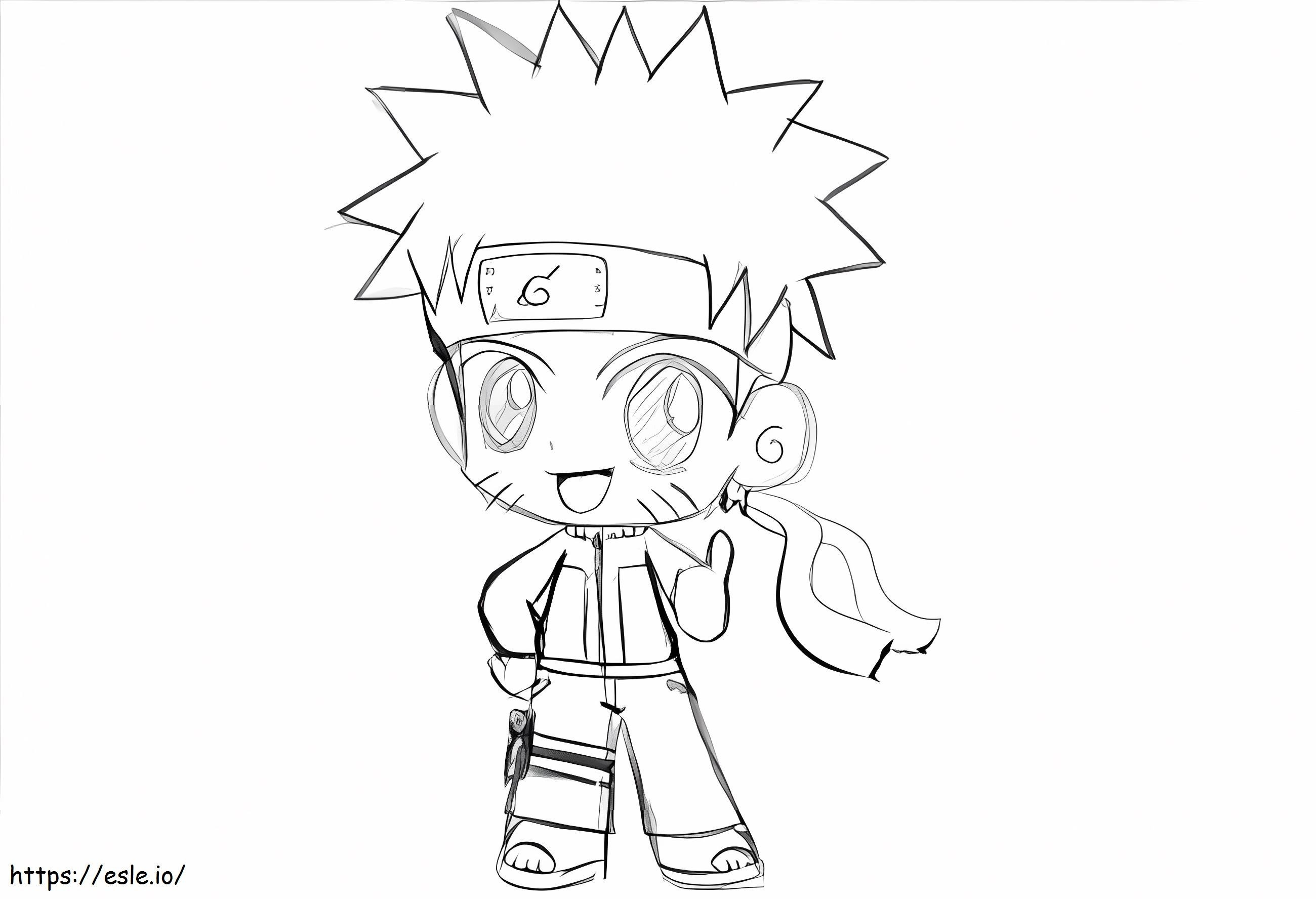 Chibi Naruto 1 värityskuva