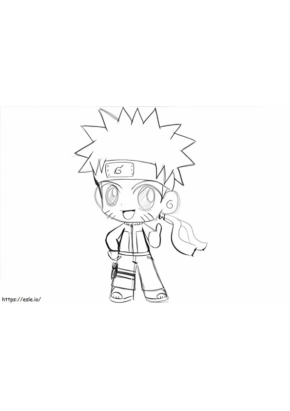 Chibi Naruto 1 värityskuva