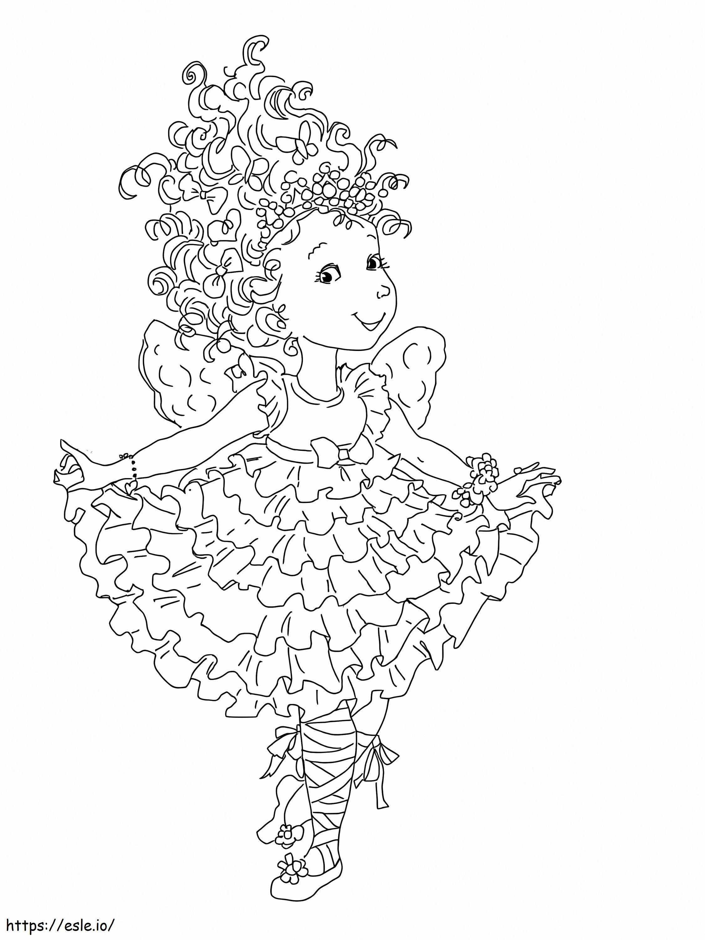 Curtseying Fancy Nancy coloring page