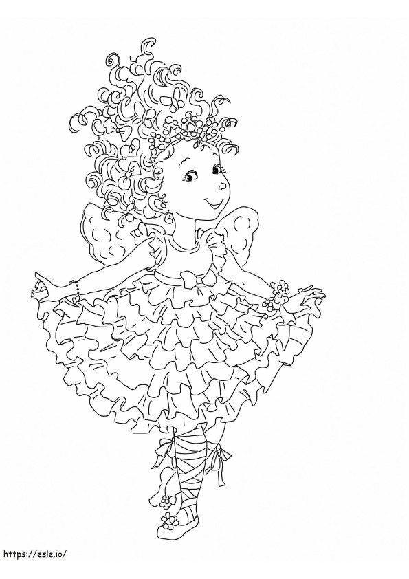 Curtseying Fancy Nancy coloring page