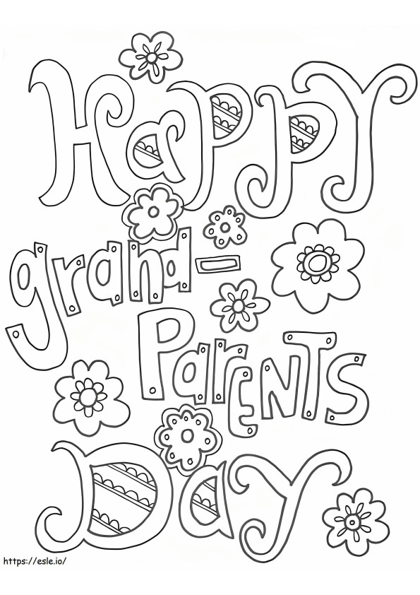 Coloriage Jour 6 des grands-parents à imprimer dessin