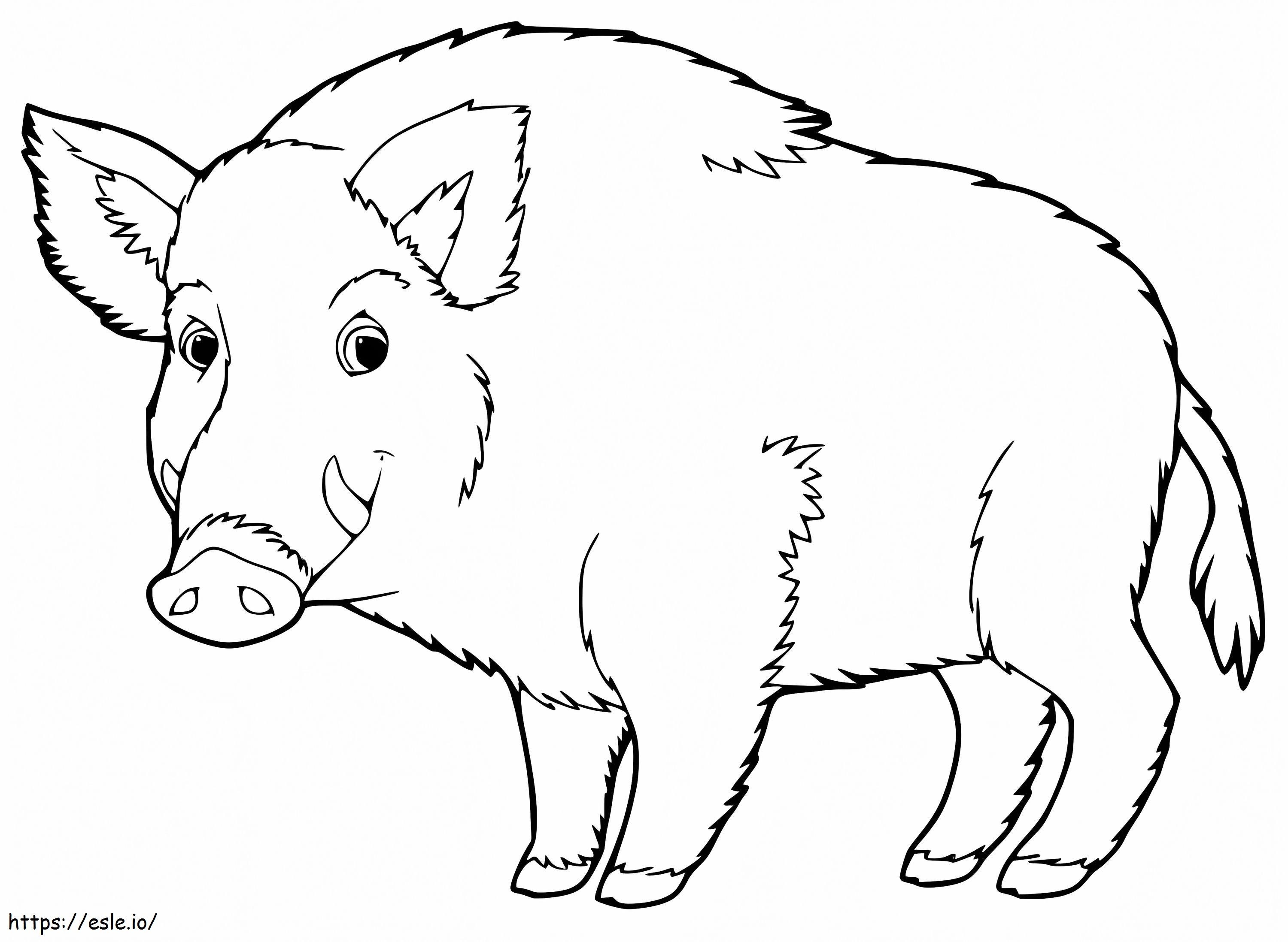 Stunning Wild Boar coloring page