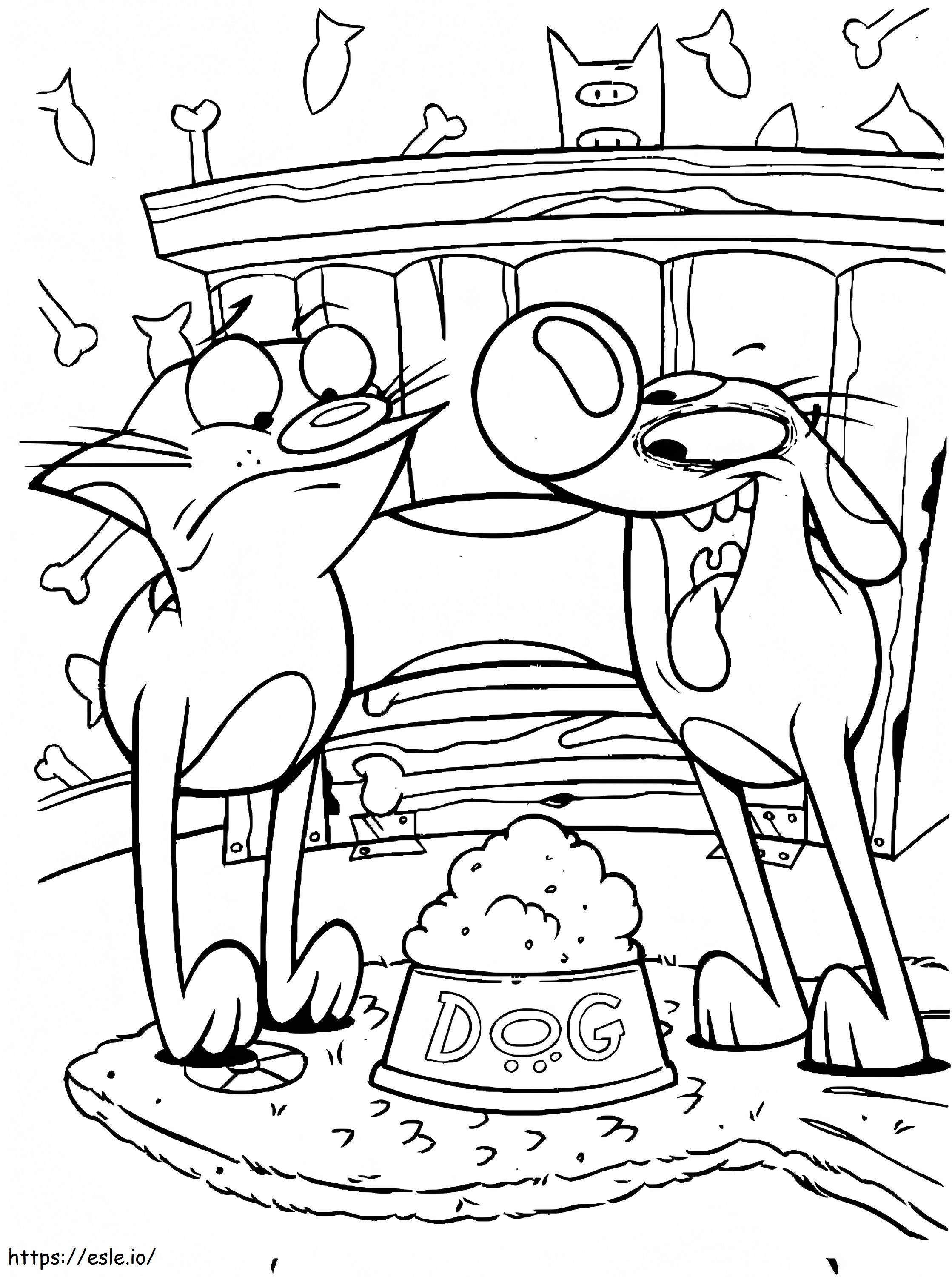 Catdog And Dog Food coloring page