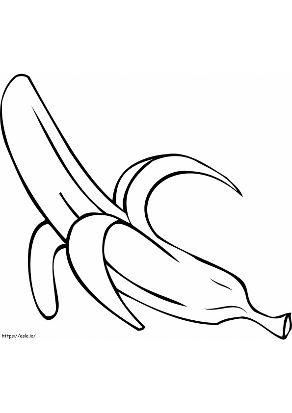 Eine geschälte Banane ausmalbilder