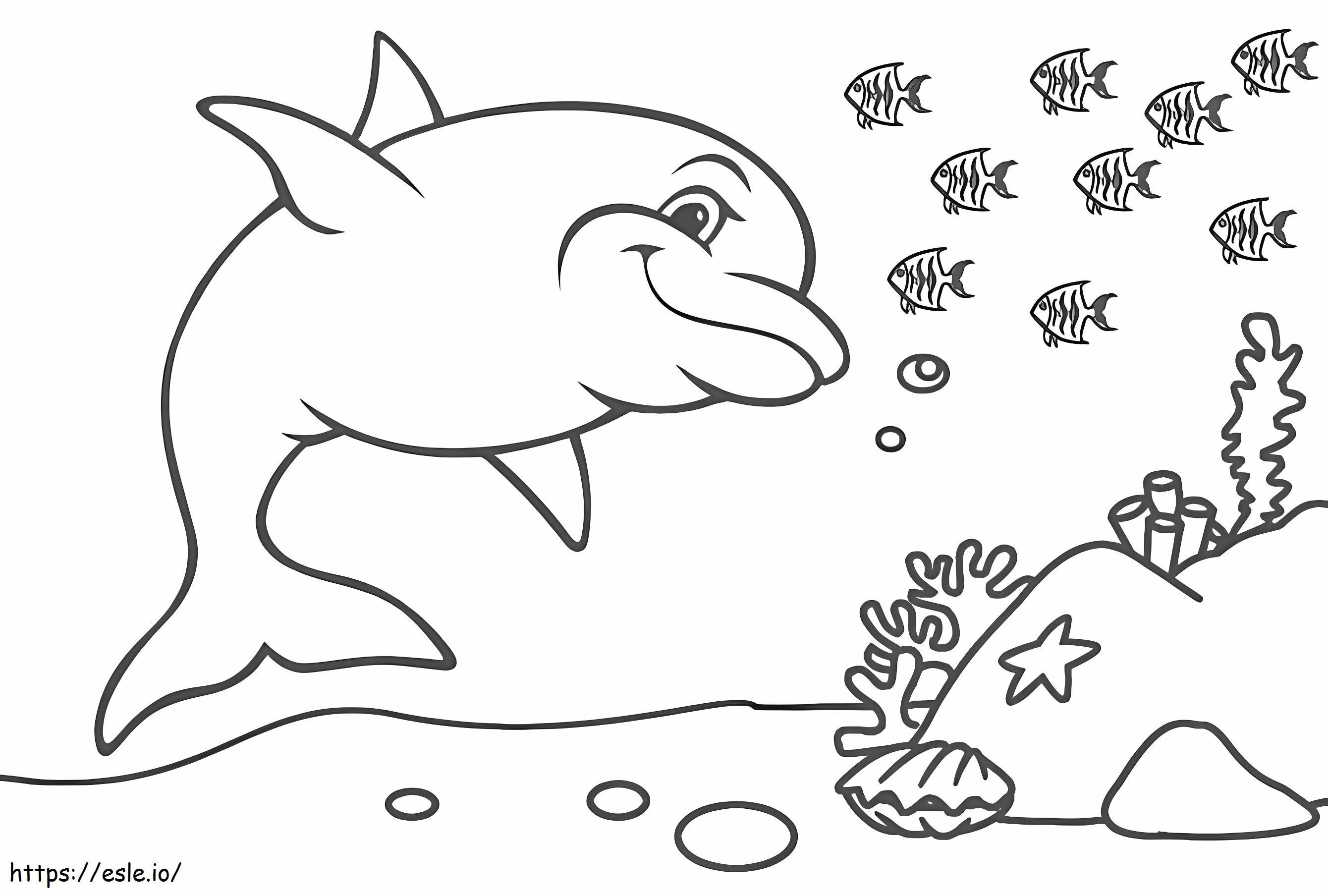 Dolphin Smiles coloring page
