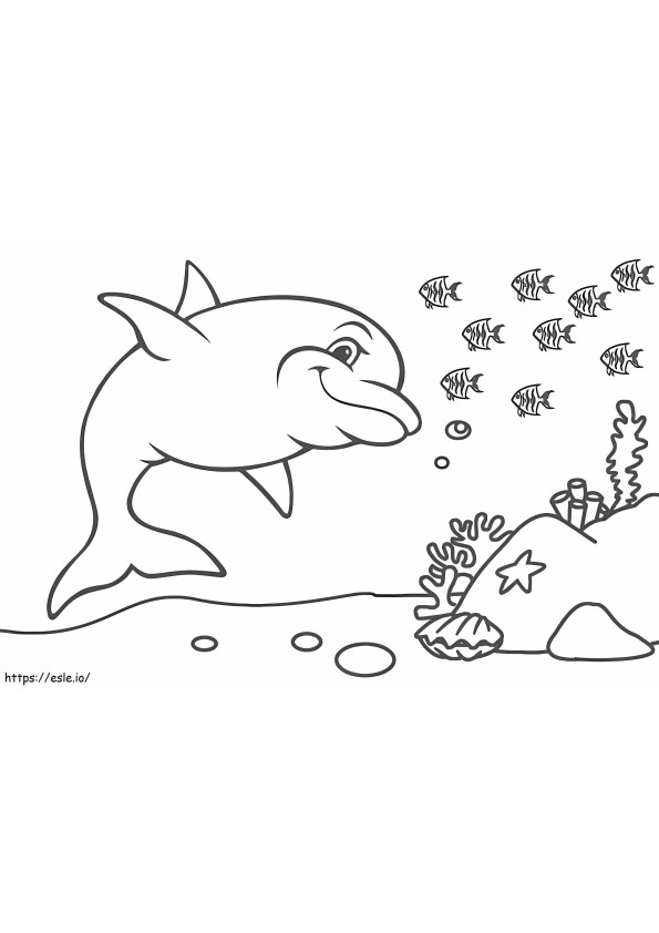 Dolphin Smiles coloring page