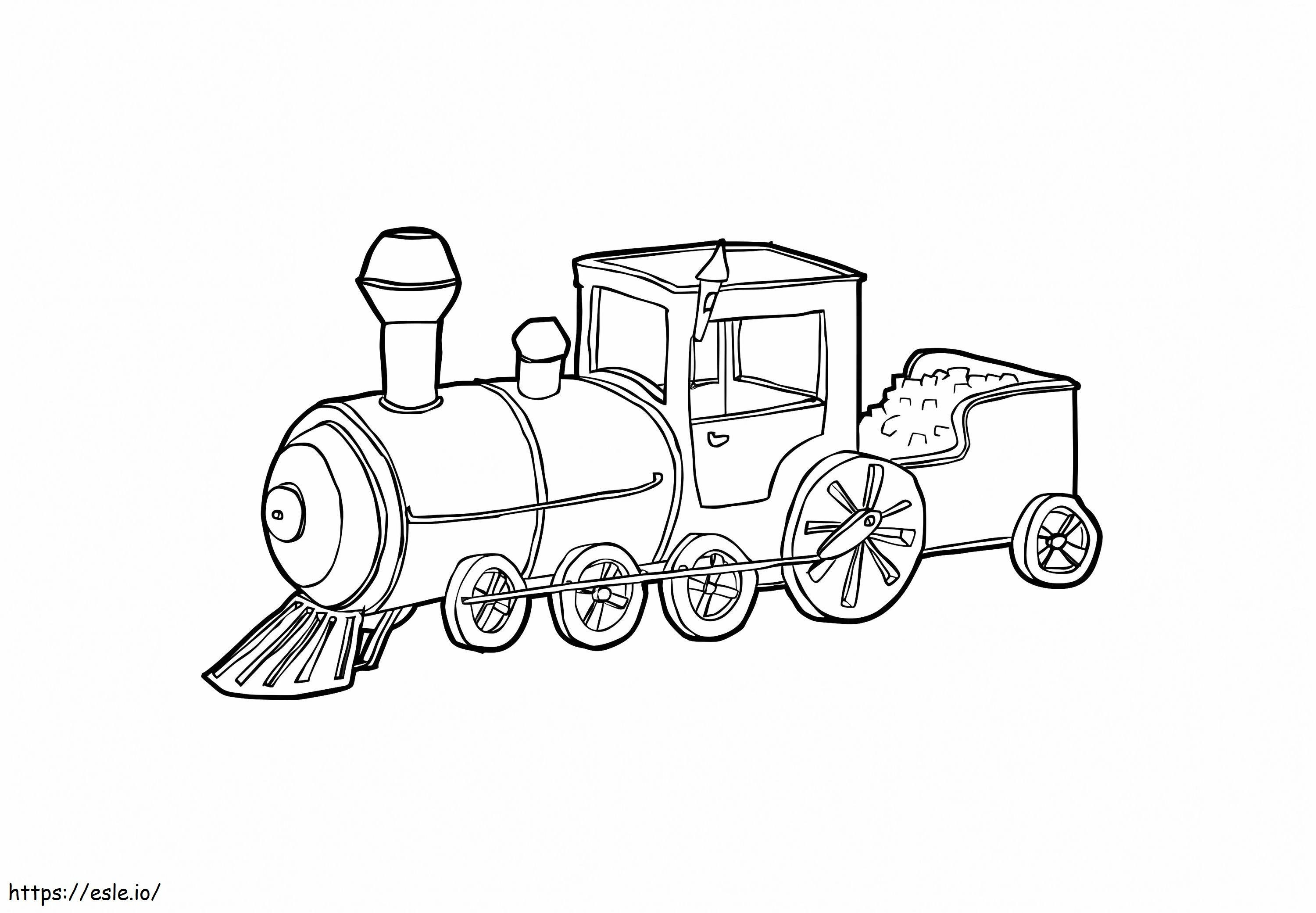 Motor de trem para colorir