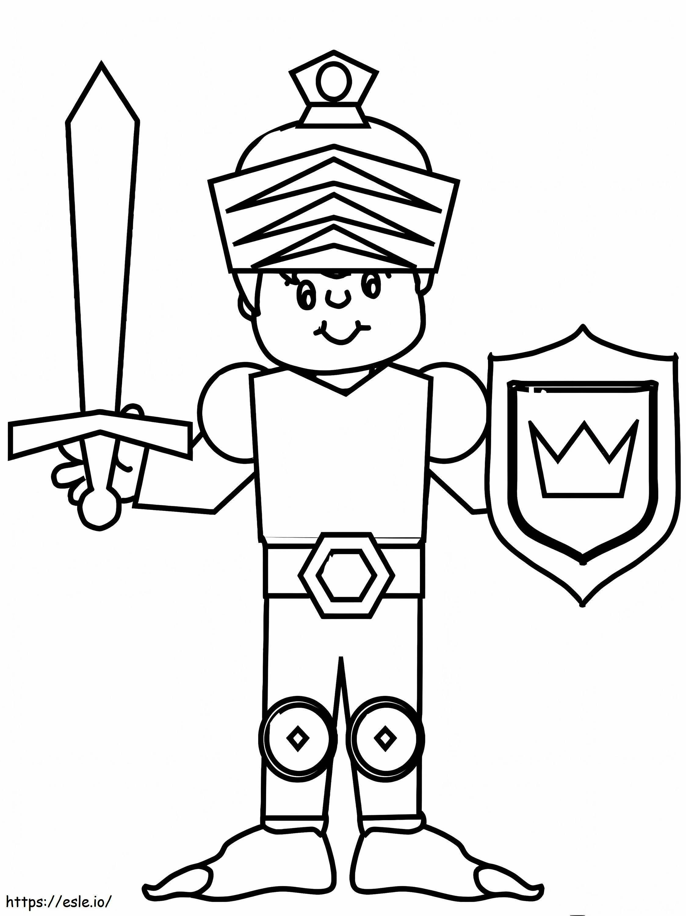 Boy Knight coloring page