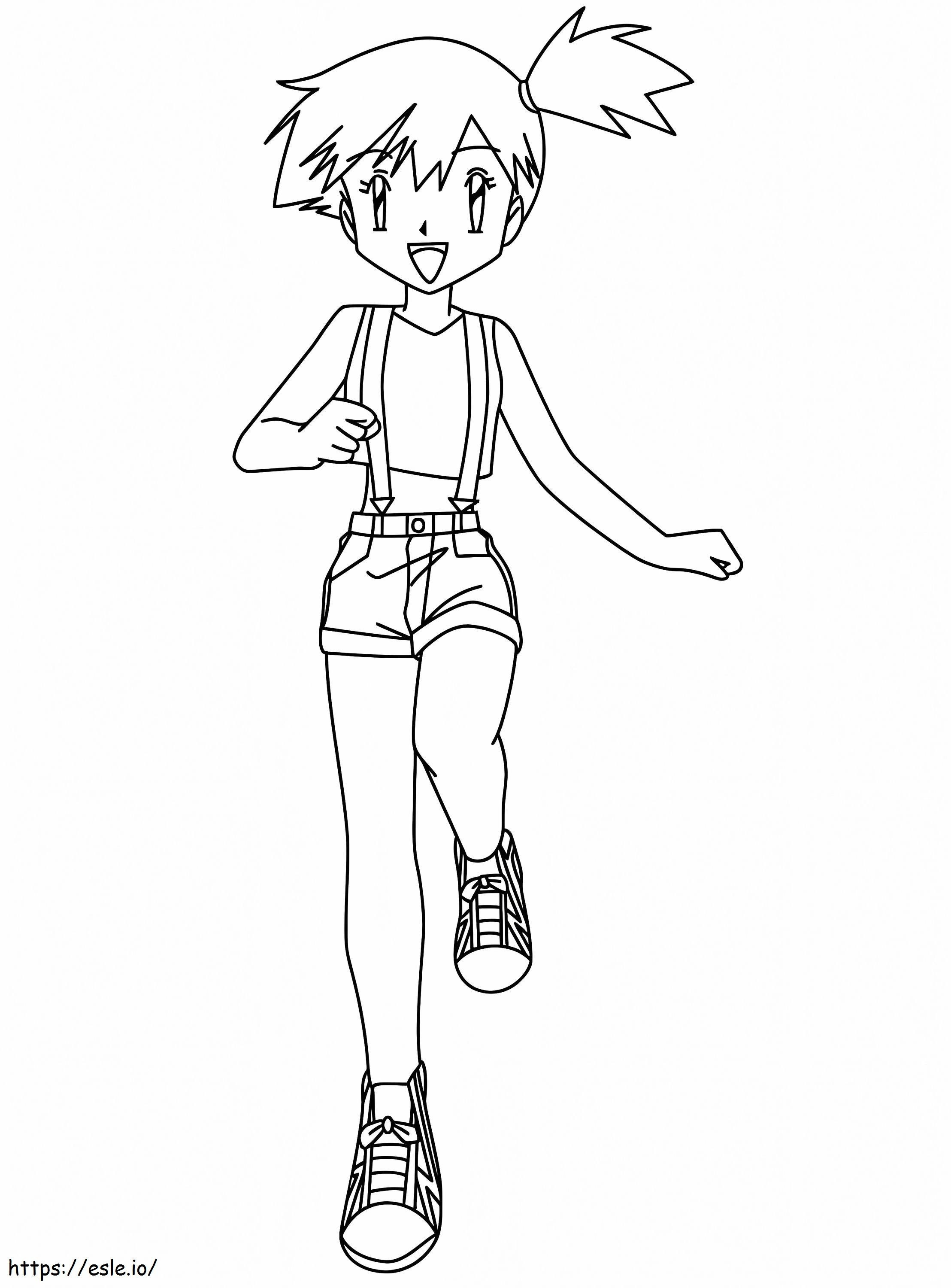 Misty Pokemon Gym Leader coloring page