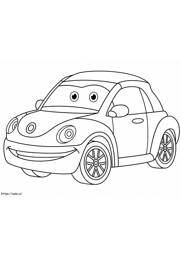 Carro de desenho animado para colorir