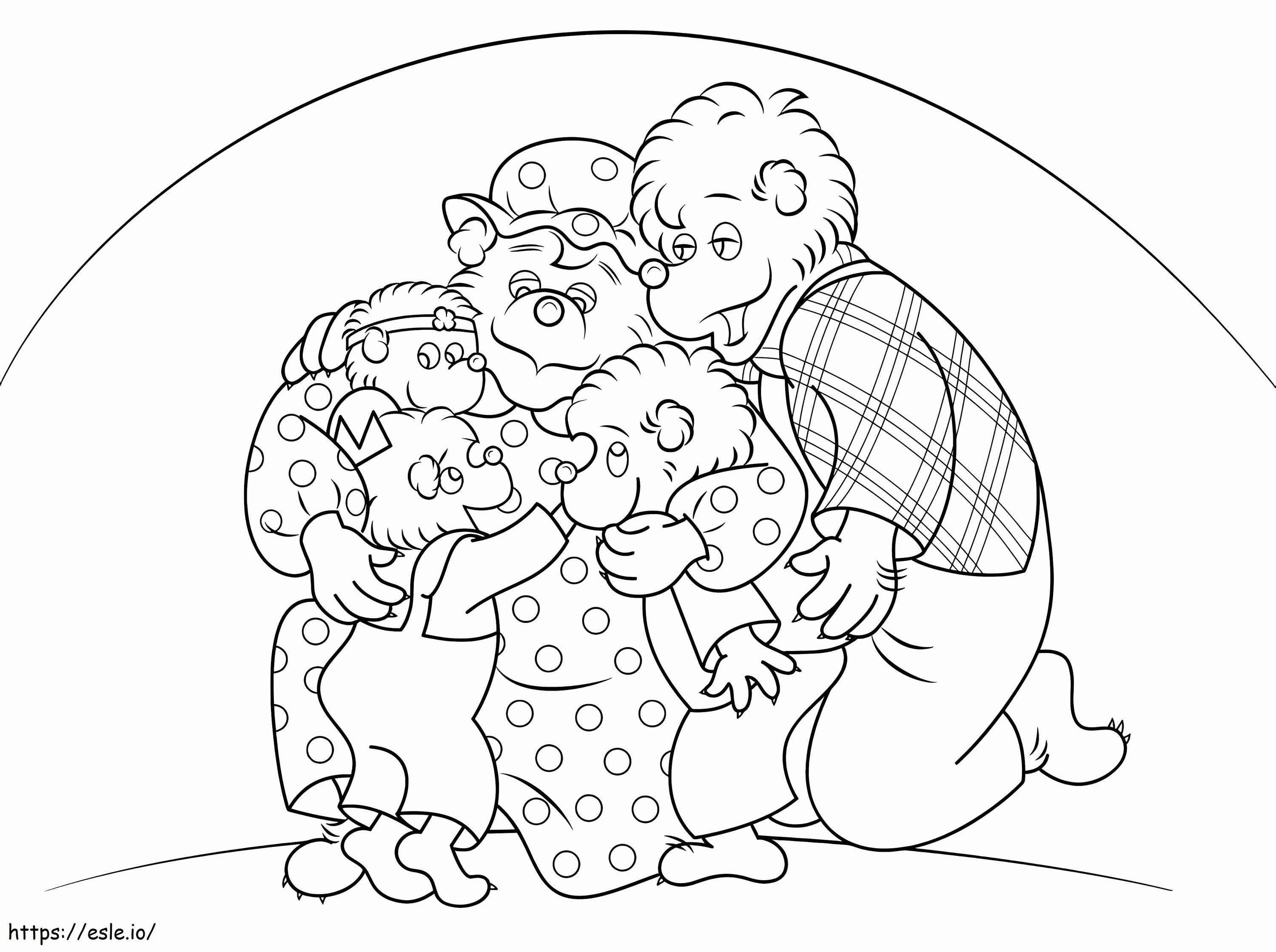 Berenstain Bears Are Hugging coloring page